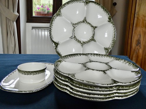 Vintage service huîtres - à,