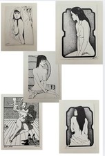 5 CARTES POSTALES FEMME - SEXY
