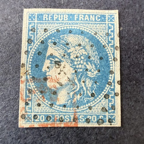 Yvert 46b bordeaux 20c bleu - 46b,, "bordeaux