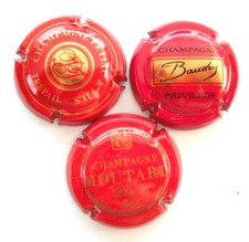 lot de 3 Capsules de CHAMPAGNE PETIAU / MOUTARD / BAUDRY