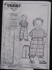 § patron MODES ET TRAVAUX 05/1991 pour garçon et poupée Cécile