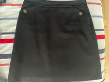 Jupe noir 123, boutons, laine