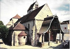 AVON EGLISE (77) Portail et porche en bois XVI° siècle-1967