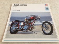 Carte moto  Harley Davidson Chopper 1991 collection Atlas motorcycle USA