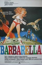 BARBARELLA Affiche Cinema ROULEE 53x40 Movie Poster Jane Fonda Ressortie