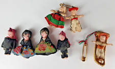 lot de 7 petites poupées 3,5 cm  avec la pelote basque vintage anciennes