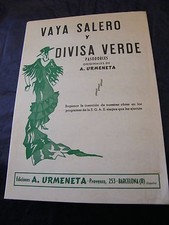 "Partition Vaya Salero Divisa Verde A Urmeneta Music Sheet"