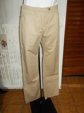 Pantalon à pont coton beige