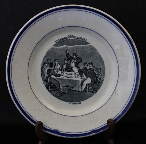 Assiette parlante porcelaine