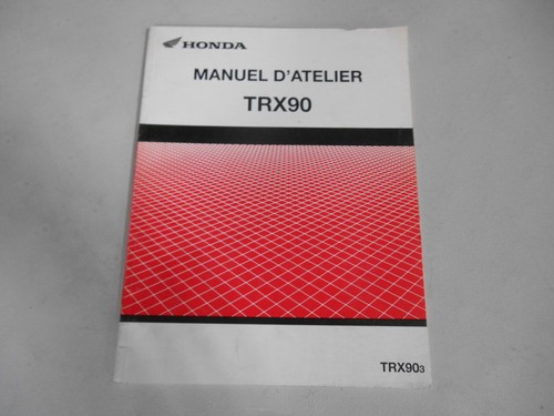 Manuel atelier honda quad - manuel, d'atelier