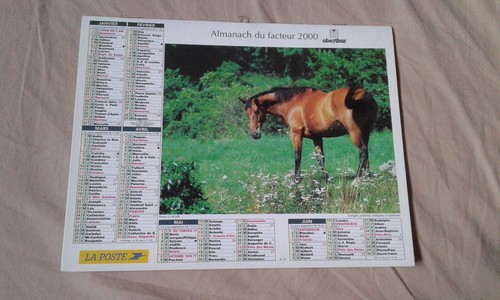 Calendrier des postes - calendrier, almanach