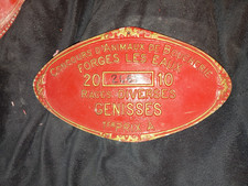 PLAQUE CONCOURS ANIMAUX DE