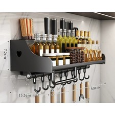 Support de cuisine en acier inoxydable peu encombrant pour pots à épices et us