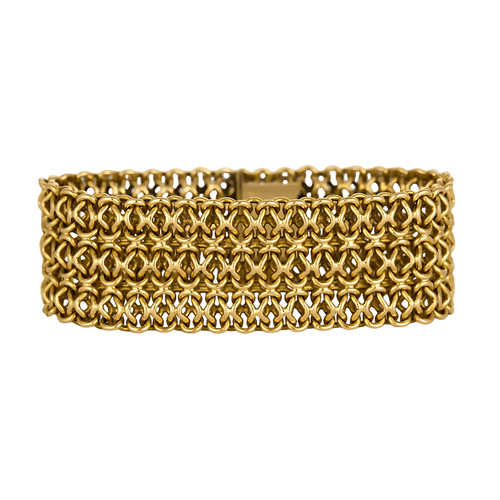 élégant bracelet ruban or - en,