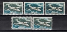 FRANCE YVERT AIR POST 38 SCOTT C37 "PLANE MS760 PARIS 5 VARIETIES COLOR" MNH VVF
