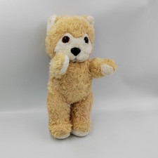Ancienne peluche chat ours beige blanc PLAYSKOOL 1978  - 30368