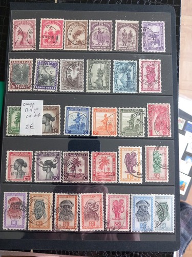 Timbres congo belge lot - du,