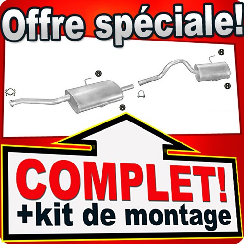 Ligne pot échappement - d'échappement, pour