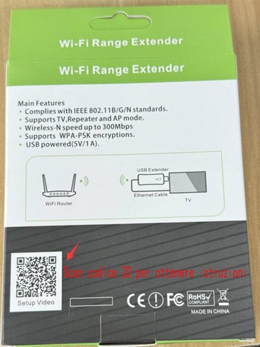 Usb wifi dongle adattatore - usb,