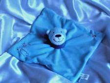 Doudou ours bleu, broderies
