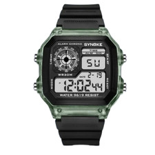 Montre Numérique Sport Digital Etanche Chrono Alarme LED Homme Femme Solide