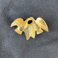 Broche Nina Ricci Colombes Vintage Métal Doré Ref J126