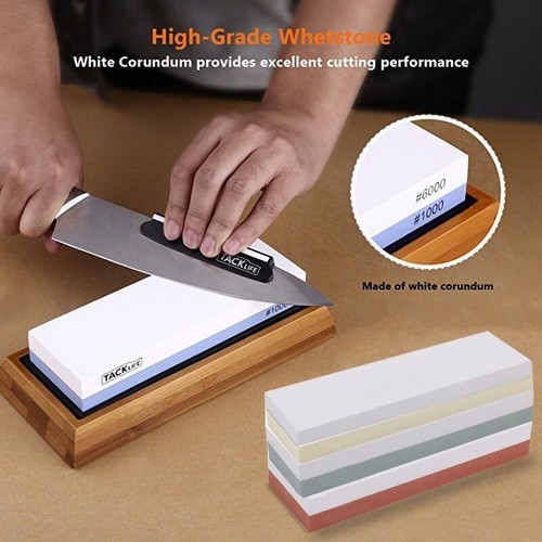 Side grit knife sharpening - side,