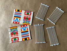 Ancien TYCO HO - gros lot 2 planches 32 drapeaux autocollants pour circuit  90's