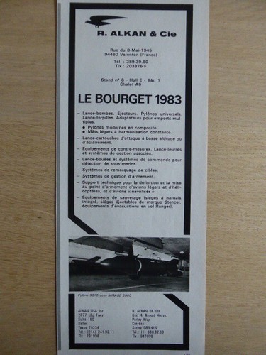 1983 pub alkan mirage 2000 - 5/1983,