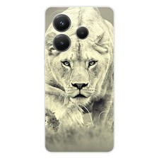 Coque en silicone imprimée compatible Xiaomi Redmi Note 14 5G Lionne