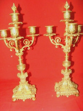 paire de chandeliers en bronze