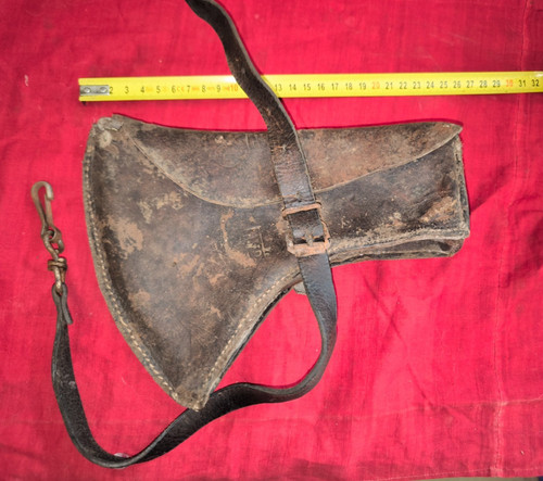 étui cuir fauve pour hache - cuir,