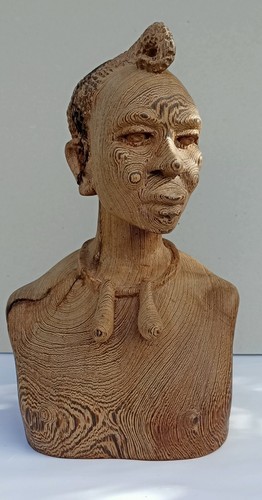 Art africain buste en bois - art,