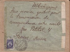 RUSSIE SUISSE - LETTRE GUERRE 1914 1918 CENSURE PETROGRAD POUR GENEVE - 1915