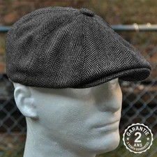 Casquette Béret Chapeau Homme Laine Feutrée Britannique Anglais Plat Vintage