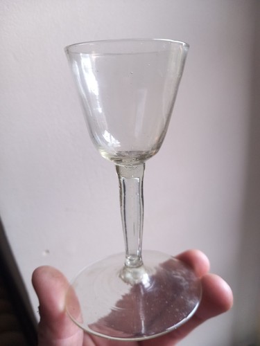 V17 verre pied ancien xviii - v17,