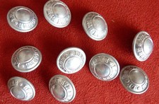 Lot de 10 boutons argentés de la LÉGION ÉTRANGÈRE de diamètre 23 mm années 20 30