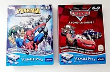 lot 2 jeux v smile pro vtech CARS SPIDERMAN 