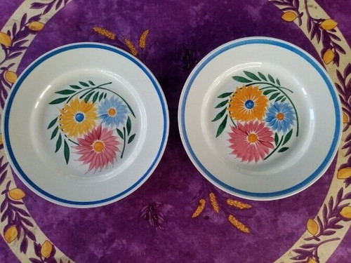Assiettes plates hbcm - hbcm, creil