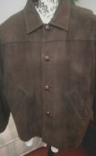 Veste homme marron BURTON / WINDSOR cuir nubuck grain fin T54 (56) XL comme neuf