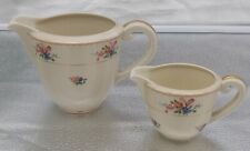 2 POTS A LAIT ART DECO PORCELAINE DE LIMOGES A.VIGNAUD 1950/60  FOND CRÈME