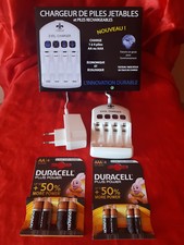 Lot Chargeur de pile jetables/rechargeable + piles alkalines AA / AAA