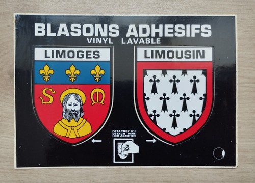 Carte postale blason - blason, adhésif