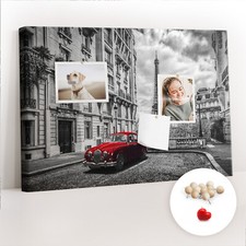 Tableau en liège Pour les notes décoratif 60x40 Vieille ville automobile