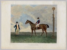 LITHOGRAPHIE ANCIENNE, B. Marshall, R. Romney, Lamplighter, cheval, courses
