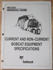 Manuel De Service Des Spécifications D'Équipement Actuel Et Non Actuel Bobcat