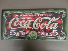 PLAQUE METAL PUBLICITAIRE COCA