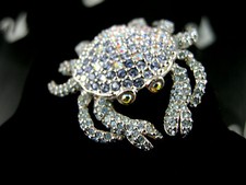 Signed swarovski pave blue - signed,