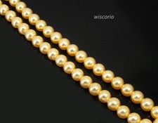 Naturel "Gambier" Mer du Sud 3,00 MM Rond Or Perle Loose Véritable Brin 15"