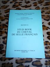 Stud book du cheval de selle français, Section II 2e supplément au tome IV, 1978